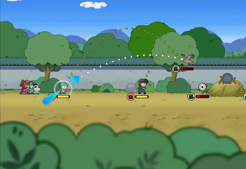 忍パズのバトル画面1