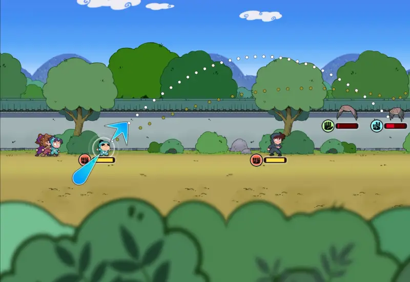 忍パズのバトル画面4