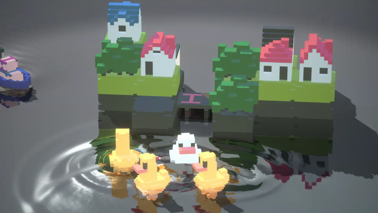 しまのアヒルちゃんのデコレーション